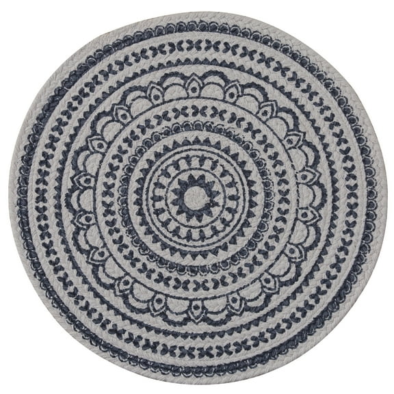 Split P Navy Zuri Medallion Printed Round Placemat Set of 4