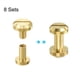 thumbnail image 3 of Uxcell 8Pack Tornillo Chicago de latón, remaches de cuero cóncavos de 10mm, tornillo de unión para artesanía en cuero, 3 of 6