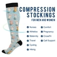 thumbnail image 2 of FORMRS Womens Knee High Socks Casual Long Thick Travel Daily Wear, 2 Pairs, Green Cute Rabbits, 2 of 6