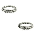 thumbnail image 1 of Thinsony Distinctive Gothic Punk Dragon Scale Bangle 48 inches Cool and Contemporary Steel 8.26 Inch 2Set, 1 of 6