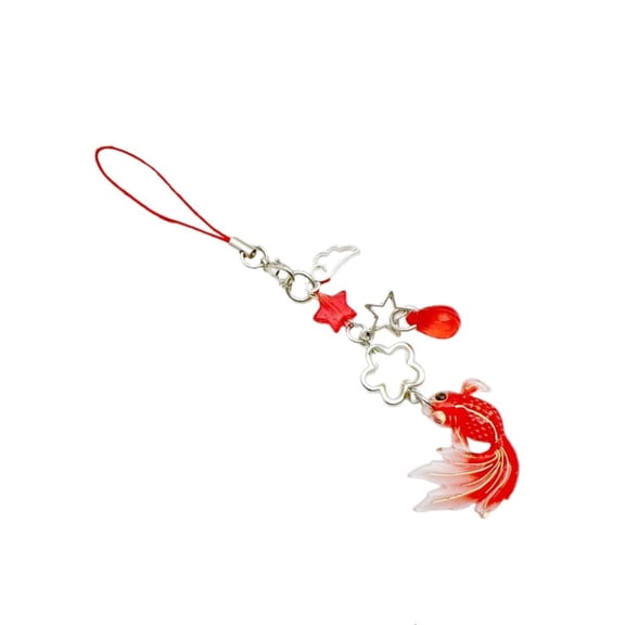 Ciwanning Handmade Fish Star Bead Phone Charm Phone Lanyard for a Distinctive Appearance