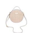thumbnail image 2 of Forest Style Textured Woven Round Handbag, Boho Crossbody Bag for Women Retro Chic Top, Circle Straw Purse for Travel Shopping, 2 of 7
