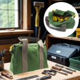 thumbnail image 2 of Small Tool Bag, Canvas Tool Storage Bag, Wide Mouth Tool Bag, Power Tool Organizer Pouch, Large Capacity Multipurpose Zipper Soft Tote Organizer Pouch, for Electrician, Gardening E0W4, 2 of 7