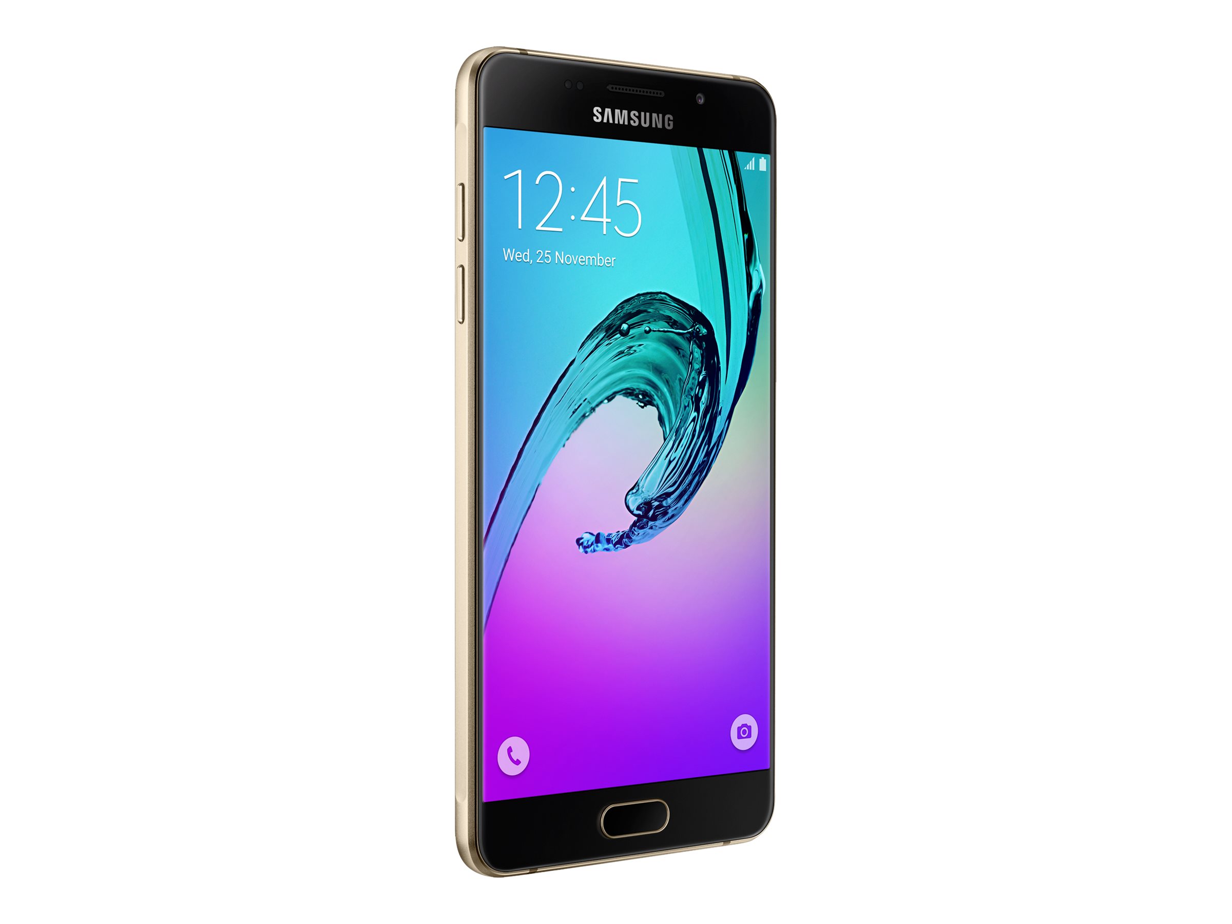 Samsung Galaxy A5 (2016) - 4G smartphone - dual-SIM - RAM 2 GB / Internal Memory 16 GB - microSD slot - OLED display - 5.2" - 1920 x 1080 pixels - rear camera 13 MP - front camera 5 MP - gold - image 3 of 6