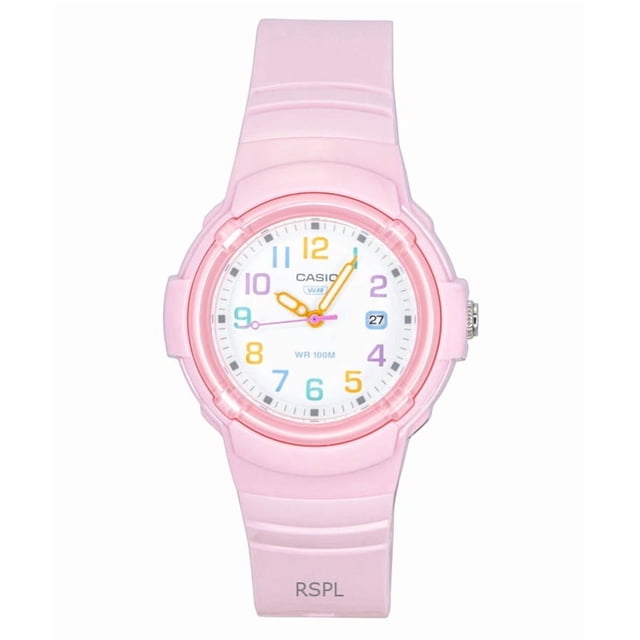 Casio Reloj Analógico LX-800H-4AV de Cuarzo con Correa de Resina de Base Biológica y Esfera Blanca para Mujer, 100 M