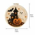 thumbnail image 3 of Punch Needle Kit for Beginners with Wooden Hoop and Yarn, Halloween Embroidery Kit for Home Decor, Spooky Halloween Decor 1 Set, 3 of 5