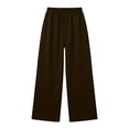 thumbnail image 6 of Yutgune Minimalist Women's Wide Leg Sweatpants High Waist Drawstring Womens Sweatpants Basic Loungewear, 6 of 9