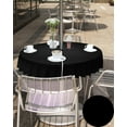 thumbnail image 5 of Outdoor Tablecloth with Umbrella Hole, Solid Color Black Round Tables Waterproof Tabletop Collection for Patio, Garden, Picnic, Camping 60R, 5 of 5