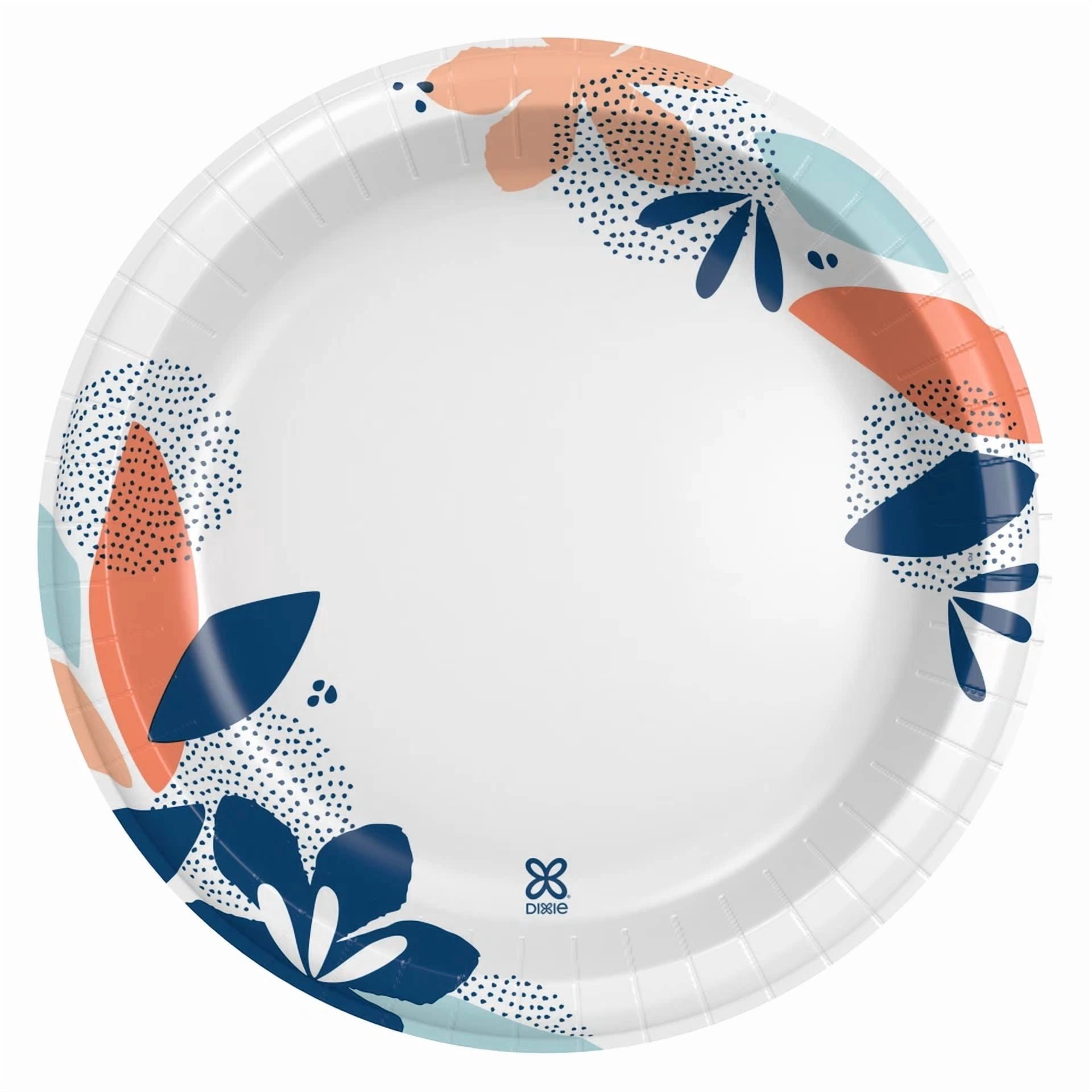 Dixie Everyday Disposable Paper Plates, 10", Multi-Color, 100 Count,Durable