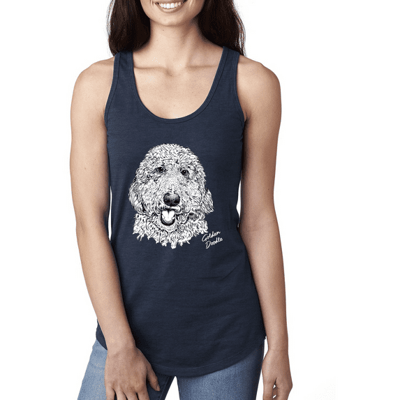 Golden Doodle Dog Lover Pet Owner Animal Lover Ladies Racerback Tank Top