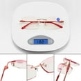 thumbnail image 4 of 2 Pairs of Rimless Anti-Blue Light Reading Glasses Sunglasses for Women Fashion Readers Frameless Gradient Pink Lenses Metal Presbyopia Glasses +1.50, 4 of 6