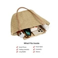 thumbnail image 4 of PULLIMORE Women Straw Beach Bag Boho Summer Woven Buckets Totes Handbag Shoulder Bags Purse （Khaki）, 4 of 10