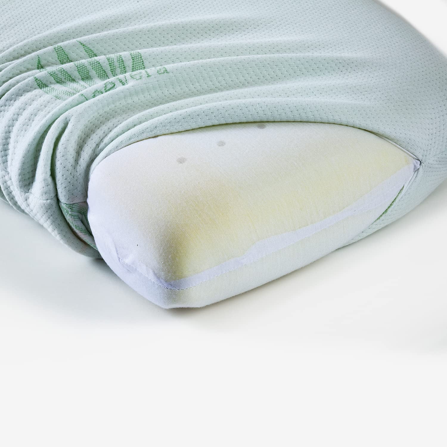 Mastertex Firm Memory Foam Pillow for Side Sleepers Bed Pillow for