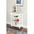 thumbnail image 2 of Linon Corbari 4-Tier Mobile Serving Cart with Stainless Steel Top, 22.75" Length, White, 2 of 17