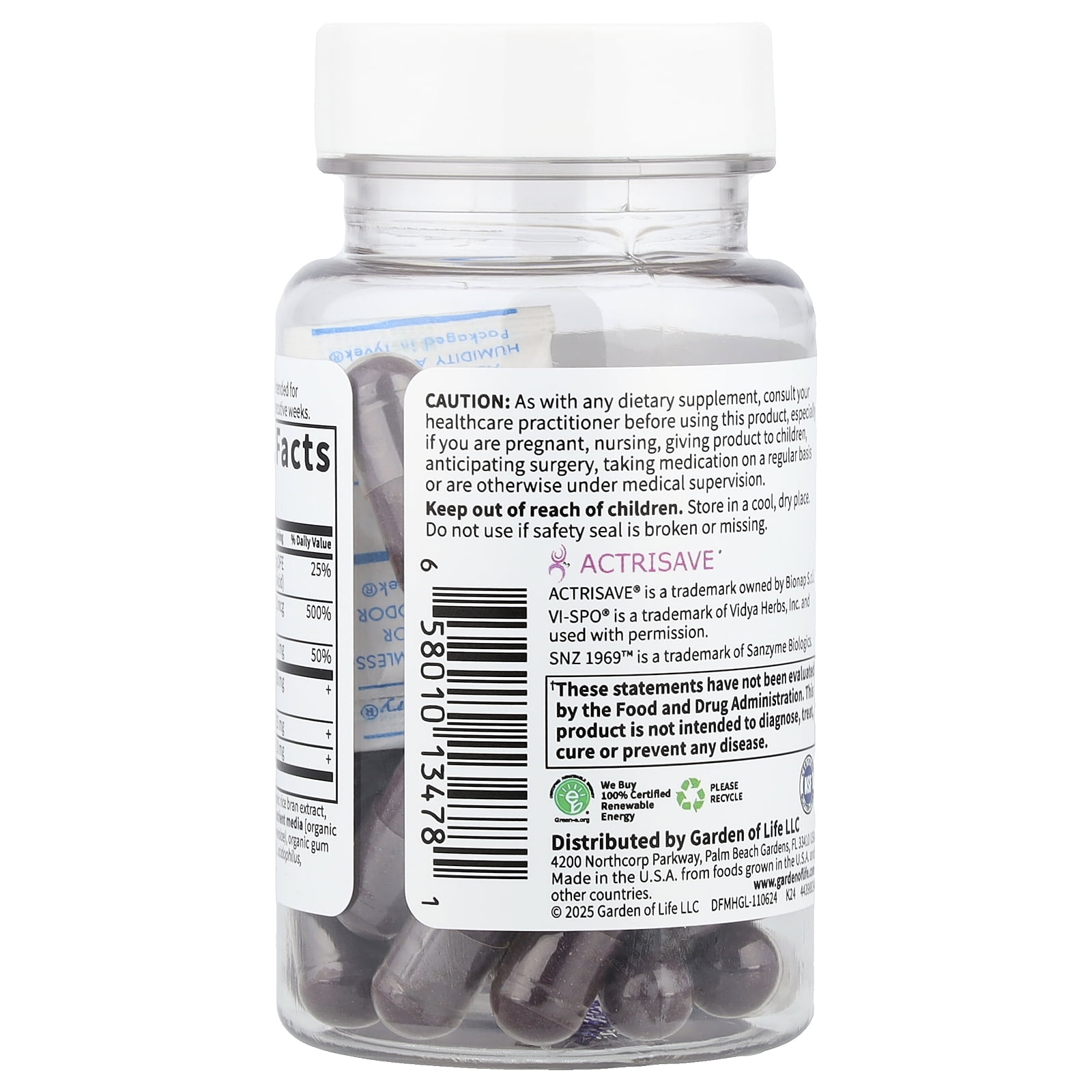 Garden of Life Hair Growth+ for Men, 30 Vegetarian Capsules