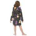 thumbnail image 7 of FORMRS Niños Bathrobe Unisex Hooded Robe Soft Plush Pajamas Sleepwear, Size 10-12T, Black Halloween Ghosts, 7 of 7