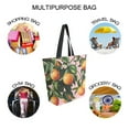 thumbnail image 7 of FORMRS Womens Canvas Tote Bag with Zipper Inner Pocket Shoulder Handbag, Vibrant Oranges, 7 of 7