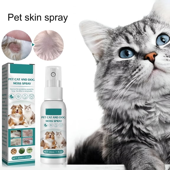 QARUN Pet Wound Spray, Pet Skin Rash Moss Scratching Trauma Wound Treatment Repair Antibacterial Liquid, Promote Wound Healing, Relieving Skin Itch, 1pcs