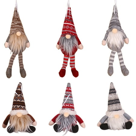 

Bueautybox Xmas Santa Gnome Forest Faceless Pendant Doll Home Cafe Holiday Decor Gift Toy
