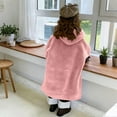 thumbnail image 5 of OGLCCG Girl's Faux Fur Long Jacket Lapel Open Front Fuzzy Fleece Cardigan Coat Thickened Warm Winter Button Fluffy Jacket with Pockets 5-14 Years, 5 of 6
