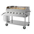 thumbnail image 2 of 48 in. Commercial Outdoor Propane Gas Grill with Griddle, ETL Listed in Stainless-Steel (CGKIT4-48G), 2 of 11