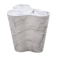 thumbnail image 2 of Slab White Marble Tall Side Table, 2 of 7