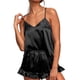 thumbnail image 1 of Conjunto de pijama de mujer Chaleco de pijama plisado de satén Conjunto de pijama de dos piezas de ropa interior, 1 of 5