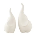 thumbnail image 1 of 2 figuras de elefante de cerámica para decoración, regalo de mesa. blanco, 1 of 9