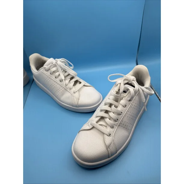 Ad-id-as Leather Neo Cloudfoam Athletic Low Comfort Shoes White Mens Sz 9.5 EUC!