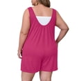 thumbnail image 2 of Gleelist Women's Plus Size Sleeveless Jumpsuit Wide Leg Shorts Romper Loose Fit Overalls with Pockets Summer Outfit XL-5XL, 2 of 5