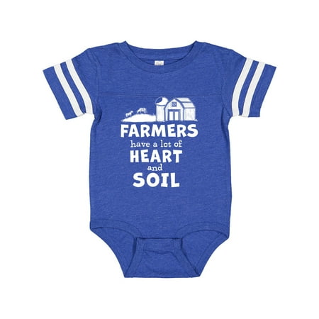 

Inktastic Farmers Have a Lot of Heart and Soil Gift Baby Boy or Baby Girl Bodysuit