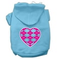 thumbnail image 3 of mirage 62-109 xxlbk argyle heart pink screen print pet hoodie black - size 2xl, 3 of 9