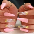 thumbnail image 1 of Uñas postizas con diseño brillante de Apuakthei, uñas postizas extra largas con diseño de bailarina, uñas postizas acrílicas súper largas, 24 unidades, 1 of 6