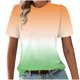 thumbnail image 2 of Fiudx Ofertas Flash Del Día Solo En Línea Camiseta Estampada Informal y de Moda para Mujer con Cuello Redondo y Top de Manga Corta, 2 of 4