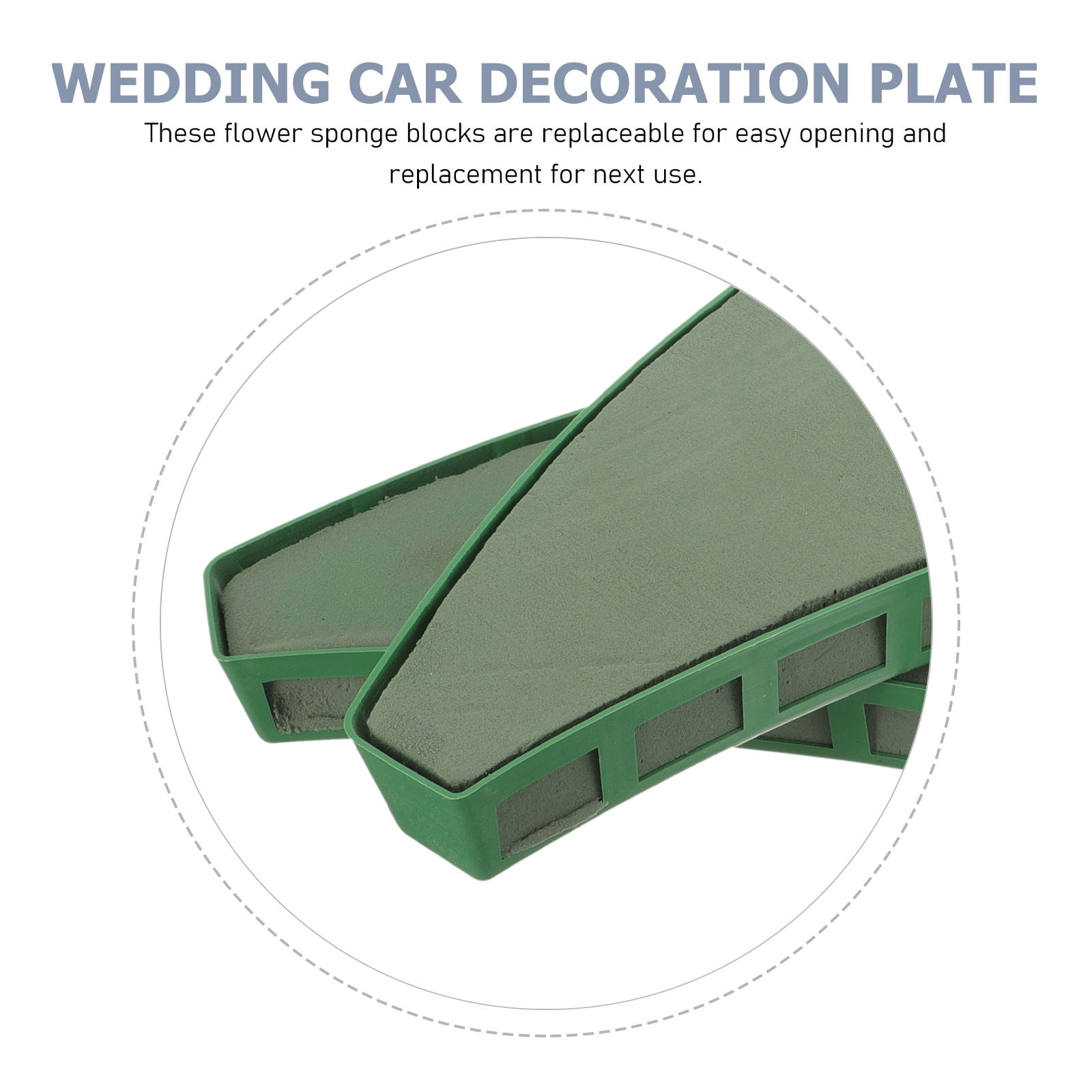 Raindrops 4-Pack Floral Foam Blocks for Wedding Car Decoration, Practical Flower Arrangement Base for Wedding Accessories