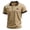 Khaki, variant on Men's 4th of July Patriotic Polo Shirt American Flag Print Short Sleeve Turn Down Collar Button Front Comfortable Fit Casual Top for Summer Outdoor Events and Daily Wear Khaki M