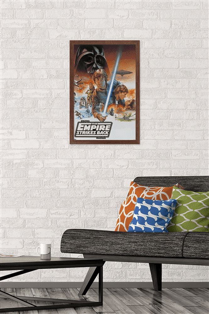 Star Wars: Empire Strikes Back - Cover Illustration Wall Poster, 14.725" x 22.375", Framed