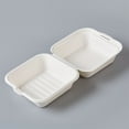 thumbnail image 7 of NOGIS 20 Pack 6 x 6 Inch Clamshell Takeout Tray,Microwaveable paper hinged containers,Clamshell Food Containers, Burgers,Sandwich, Cookies Take-Out Container (White), 7 of 7