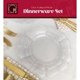 thumbnail image 4 of Clear Plastic Plates, Scalloped Rim Disposable Party Plates, 20 10 inch Dinner Plates, 20 7.5 inch Salad/Dessert Plates - Posh Setting, 4 of 6