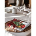 thumbnail image 6 of Christmas Snowman Cloth Napkins Set of 6 Reusable Dinner Napkins, Black Red Checked Snowflake Pine Tree Cocktail Napkin Washable Table Napkins for Wedding/Holiday Party/Baby Shower 20"x20", 6 of 7