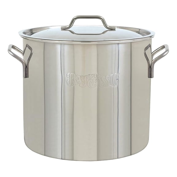 30 Quart Stainless Steel Stockpot with Lid & Handles - Heavy Duty Large Pot for Soup, Stew, Chili, Gumbo, Lobster Boil - Kitchen Cookware