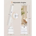 thumbnail image 5 of Skyhill Jewelry Cabinet Armoire, Full-Length Mirror Lockable with with 2 Drawers and Shelf（White）, 5 of 8
