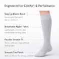 thumbnail image 6 of Diamond Star Women's Knee High Socks Trouser Socks, Stretchy Soft Thin Material (Silver - 6 Pairs, Socks Size 9-11, Fit Women's Shoe Size 4-10.5), 6 of 6
