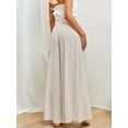 thumbnail image 3 of Women's Wide Leg Palazzo Pants, Flowy Ruffle Solid Pants - Comfortable, Breathable Fabric - For Casual & Formal Occasions - Perfect Gift for Women, 3 of 6