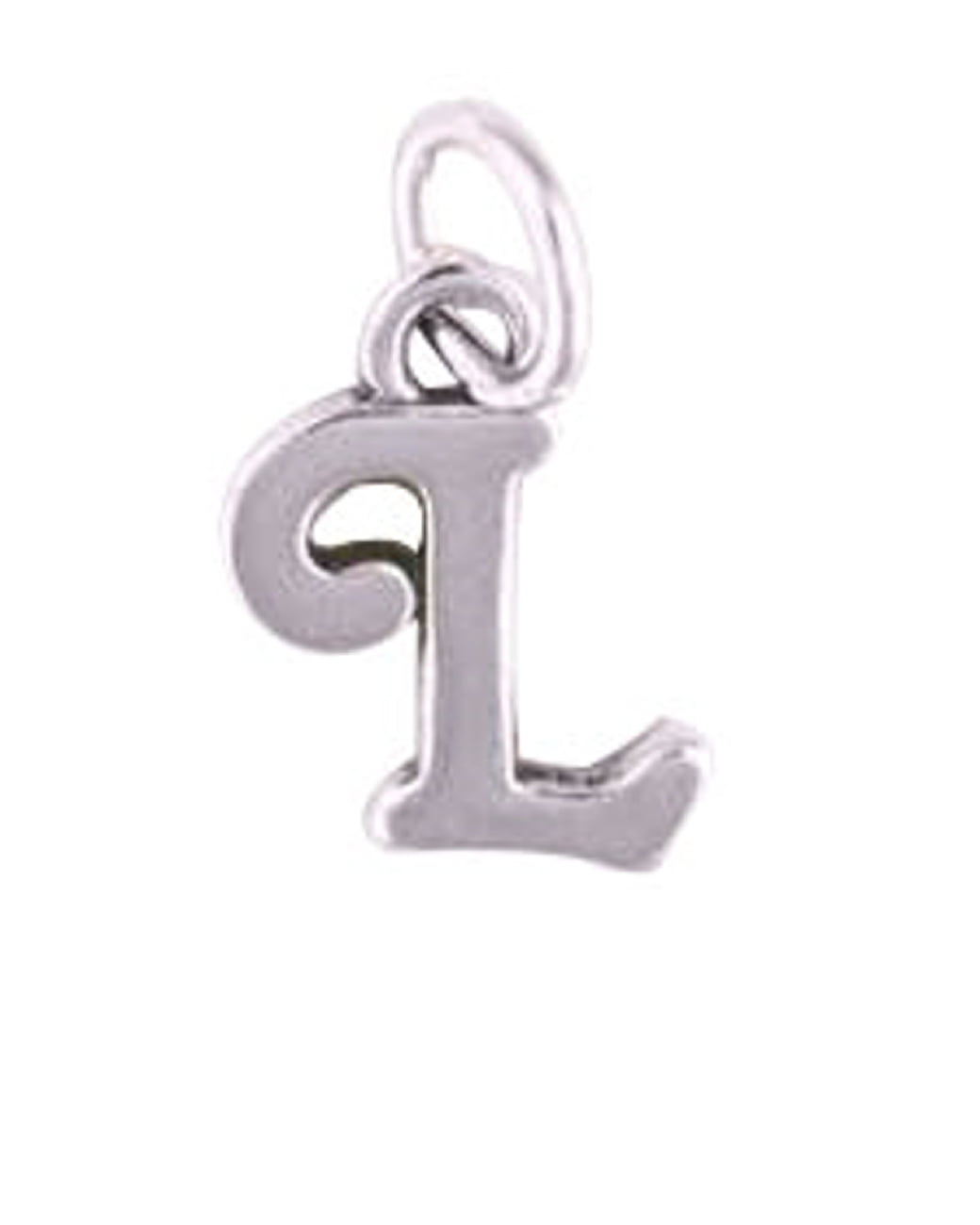 Sterling Silver Womens 1mm Box Chain Scrolled Letter R Pendant Necklace 