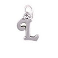 thumbnail image 1 of Sterling Silver 16" 1.2mm Box Chain Scrolled Letter L Pendant Necklace, 1 of 2