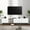 White, variant on Harper & Bright Designs Modern TV Stand for 80 inch TV, Wood TV Storage Cabinet with 3 Doors Media Table for Living Room, Natural Wood