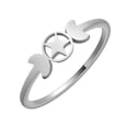 thumbnail image 5 of Triple Moon Pentacle Stainless Steel Ring Crescent Moon Mythology Jewelry, 5 of 5