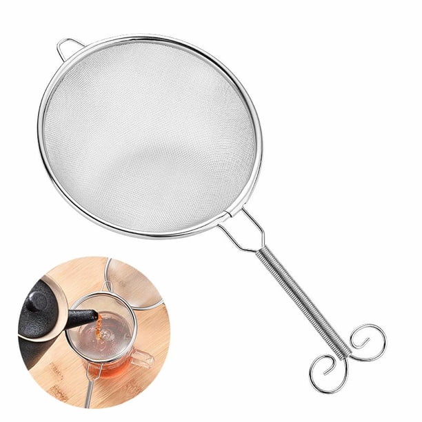 Colador de té de acero inoxidable 304, colador de heces, colador, cuchara, colador de té, juego de té para fugas de té, 10cm