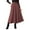 Red, variant on Retro Elegant High Waist Plaid Skirt A- Line Long Skirt Autumn Winter New Style for Women Polyester